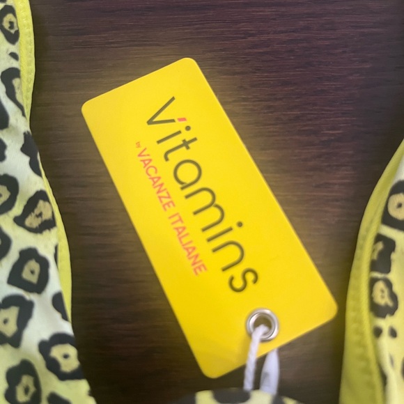 One piece bathing suit - Vacanza Italianna- Lime/animal print - size 8  RARE - Picture 7 of 8